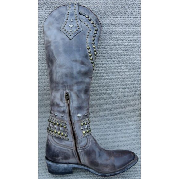 Old Gringo Belinda Womens Size 7 B Brown Studded 18.5" Tall Western Boots - Picture 16 of 16